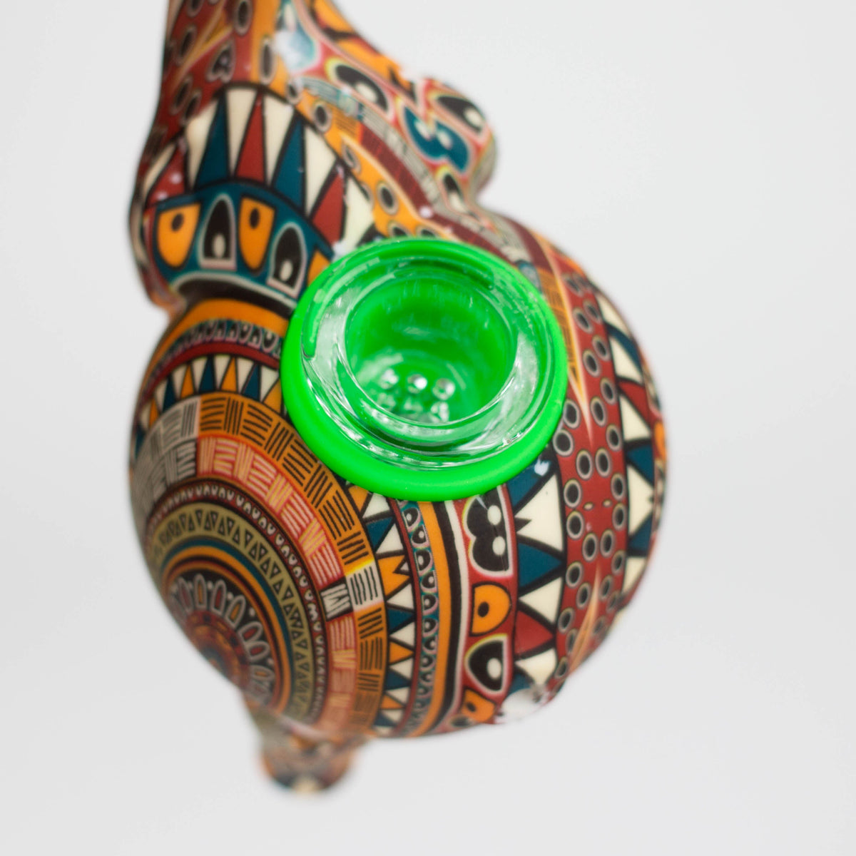4.5-Inch Silicone Elephant Bubbler with Glass Bowl