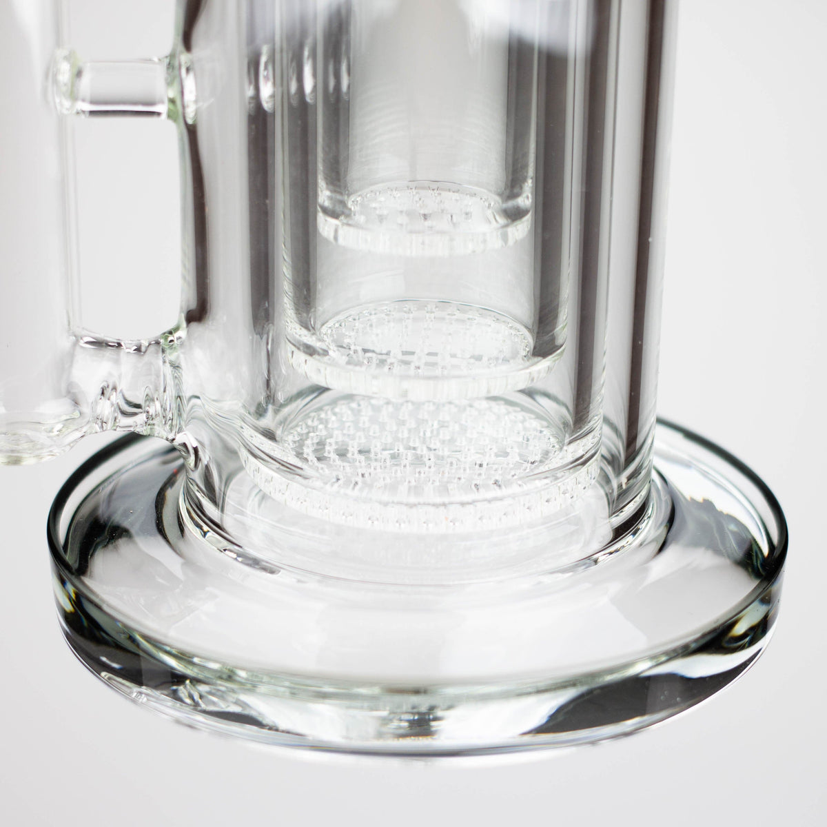 Super Supplys Inc Glass Bong 16" 7 mm Stemless Honeycomb Glass Bong Stemless Honeycomb Percolator Bong | Canada