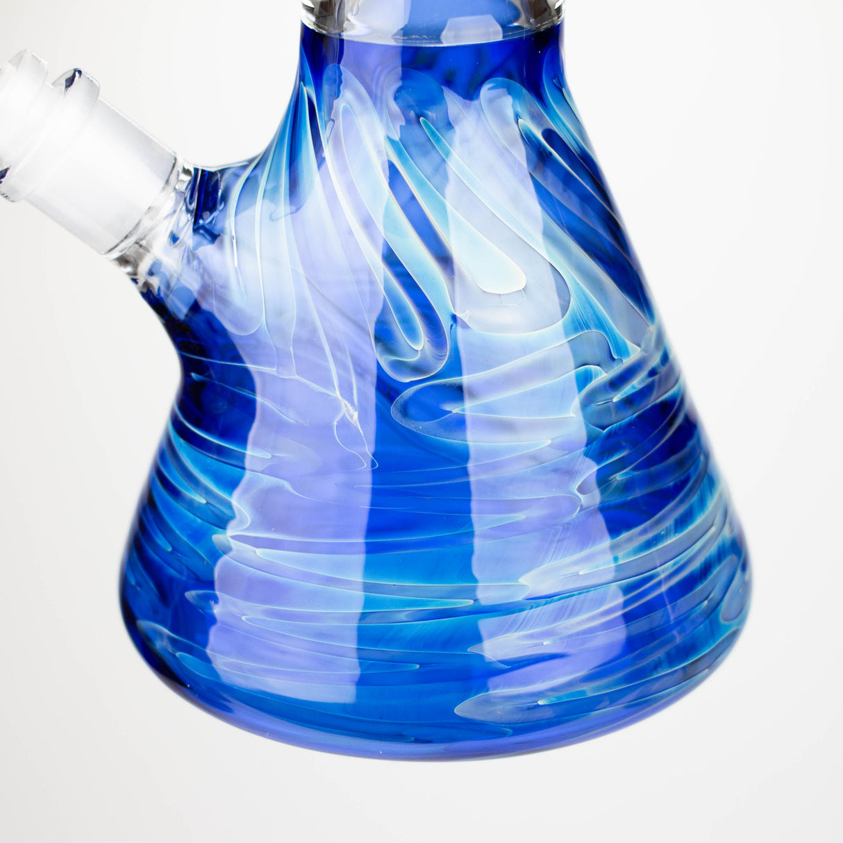 Bong en verre Bécher irisé à spirale fumée de 18 po NG
