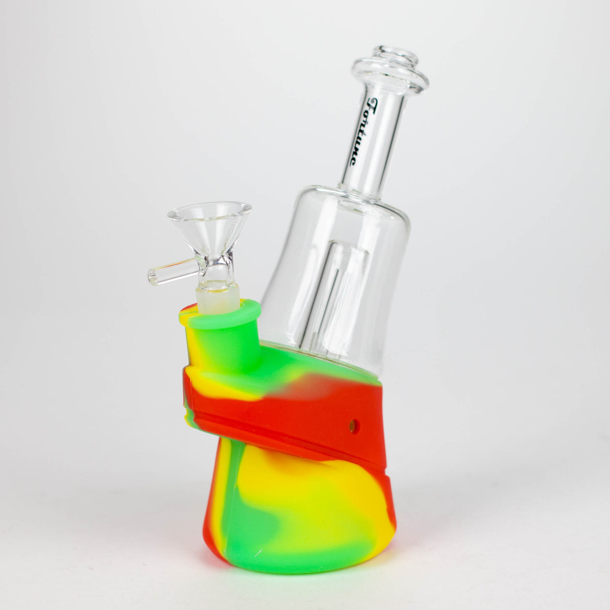 Fortune 6.5" Angled Silicone Mini Bong with Glass Perc