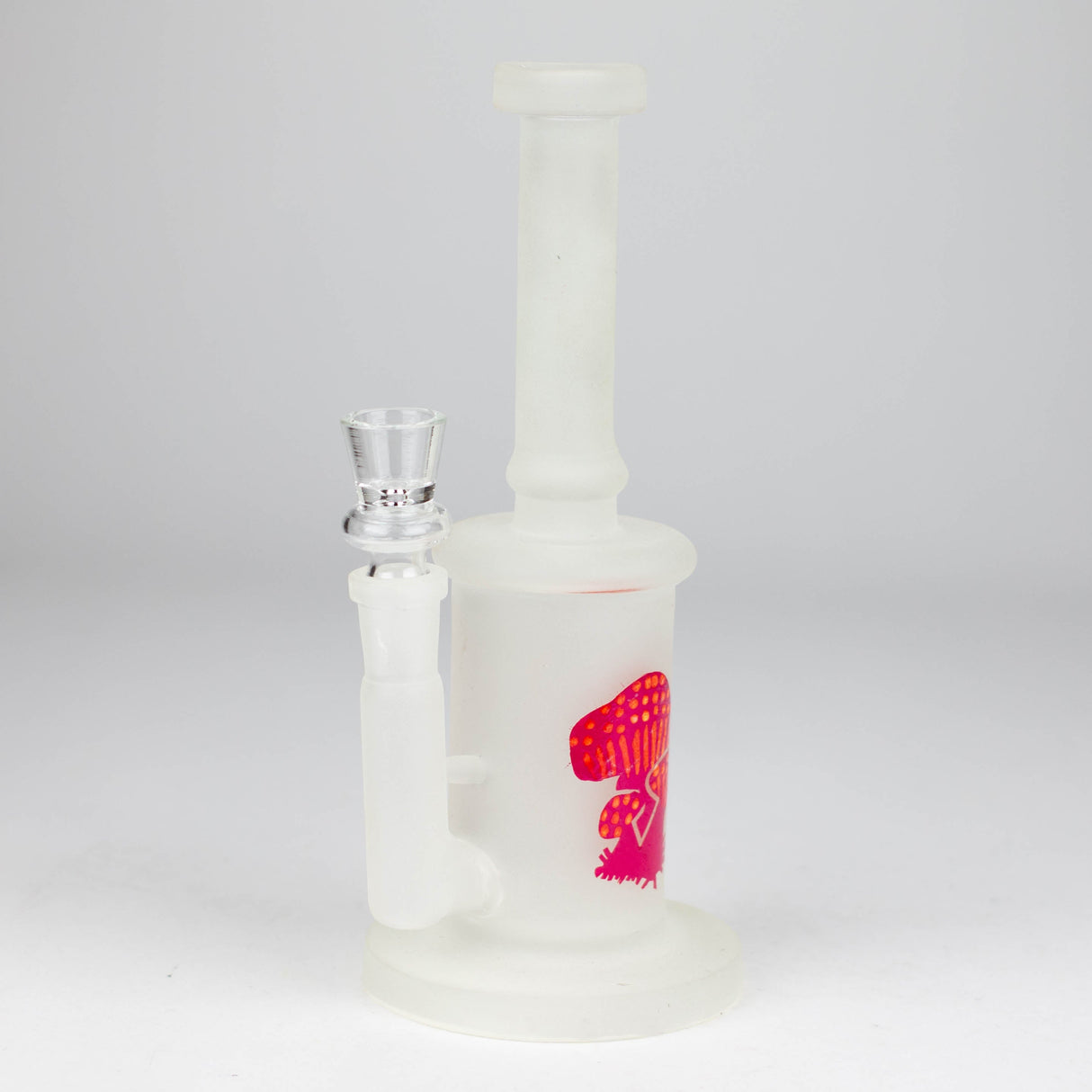 8" Glow-in-the-Dark Mushroom Inline Glass Bong