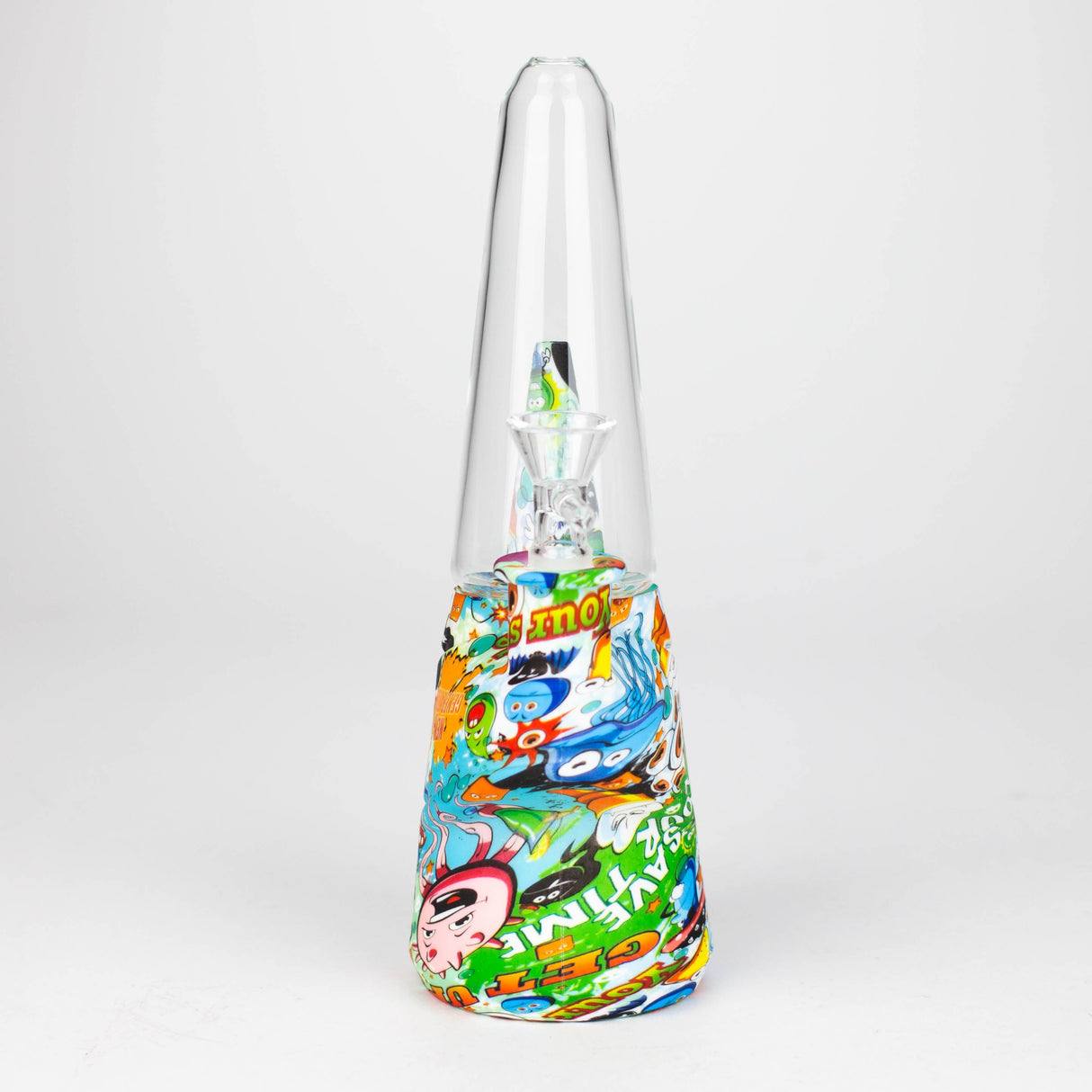 8.5" Patterned Cone Shape Silicone Water Bong