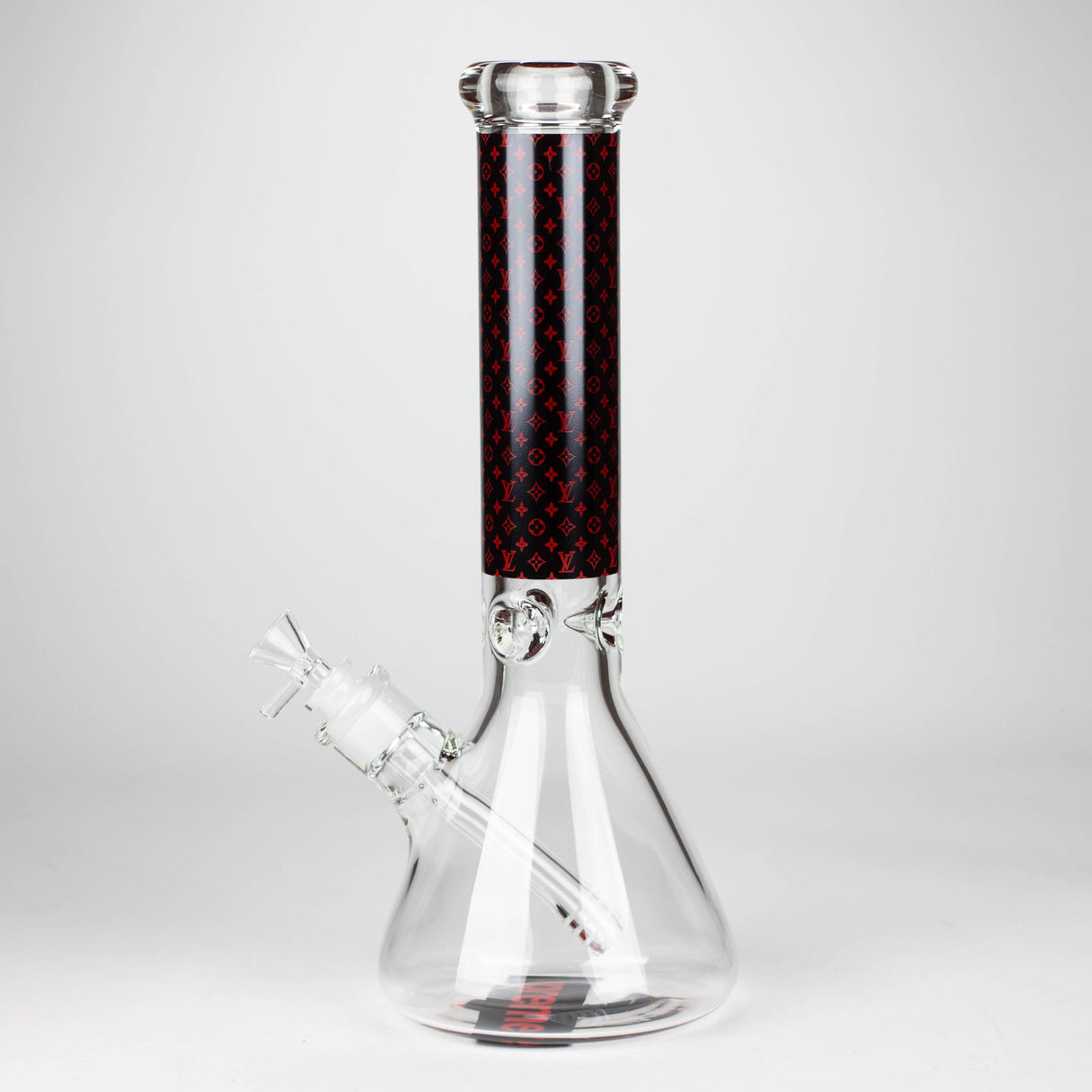 NIBO Distribution Glass Bong 14" Luxury Pattern 9 mm Glass Bong with Ice Catcher 14" Luxury Pattern 9 mm Glass Bong