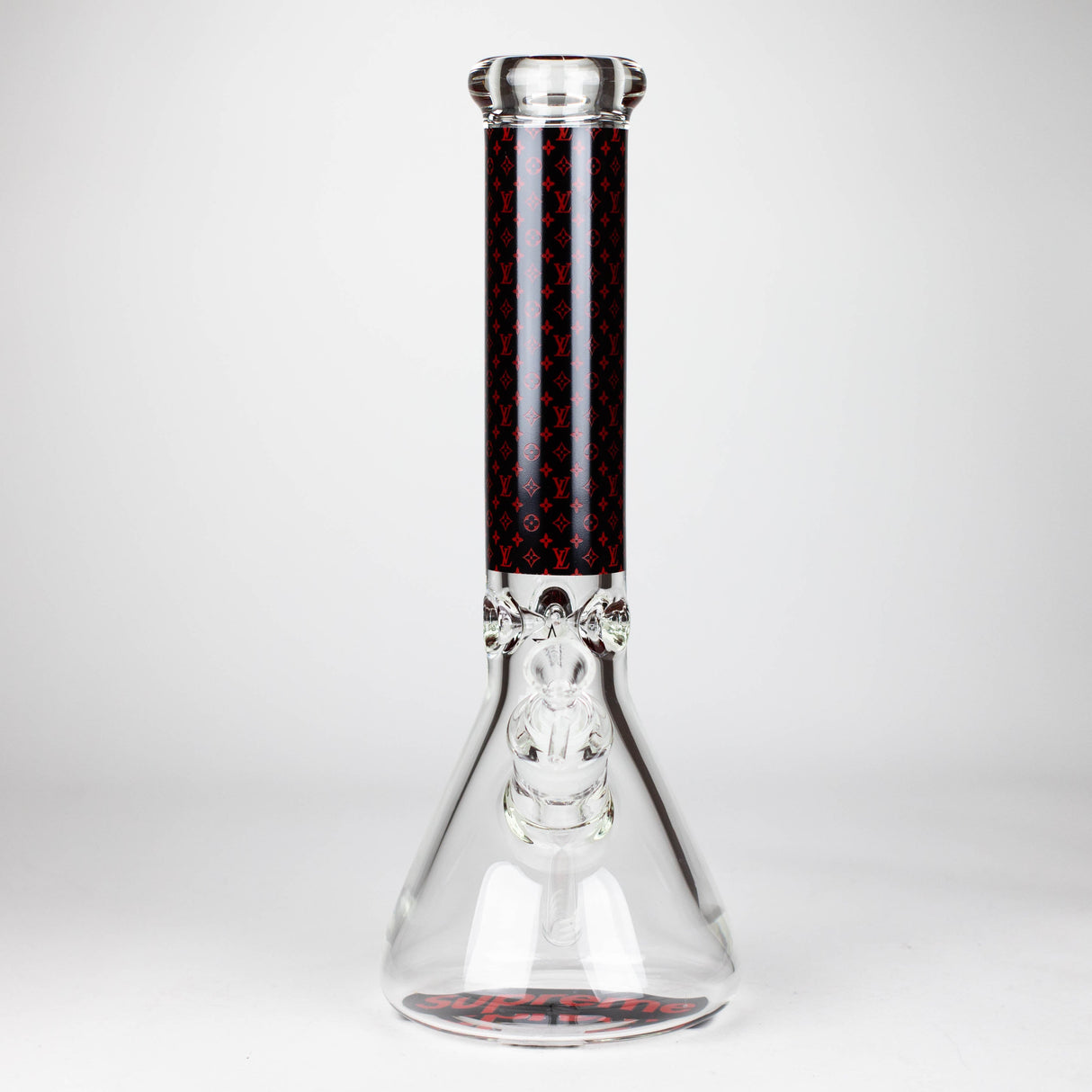14" Luxury Pattern 9 mm Glass Bong with Ice Catcher