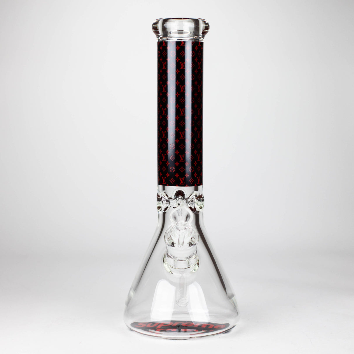 NIBO Distribution Glass Bong 14" Luxury Pattern 9 mm Glass Bong with Ice Catcher 14" Luxury Pattern 9 mm Glass Bong