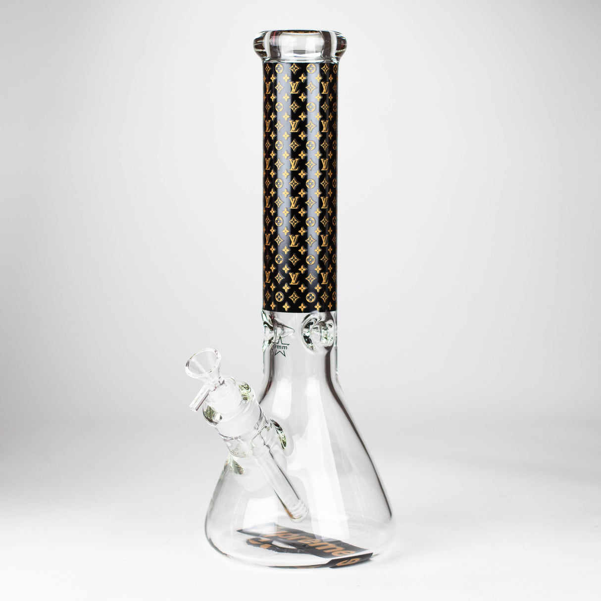 14" Luxury Pattern 9 mm Glass Bong with Ice Catcher