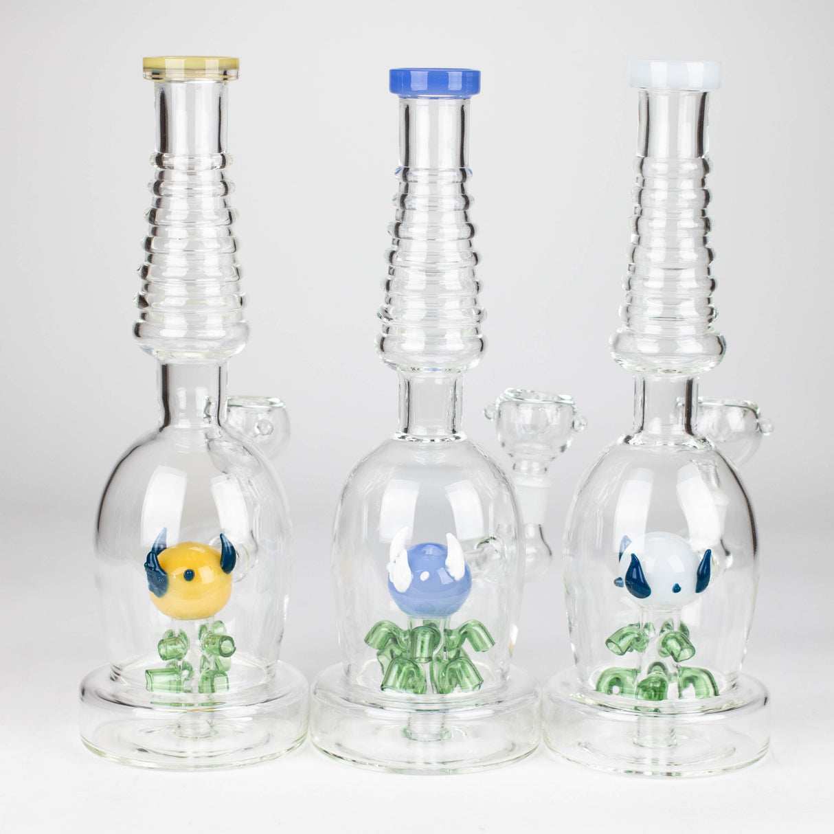 12" Fancy Stemless Glass Water Bong