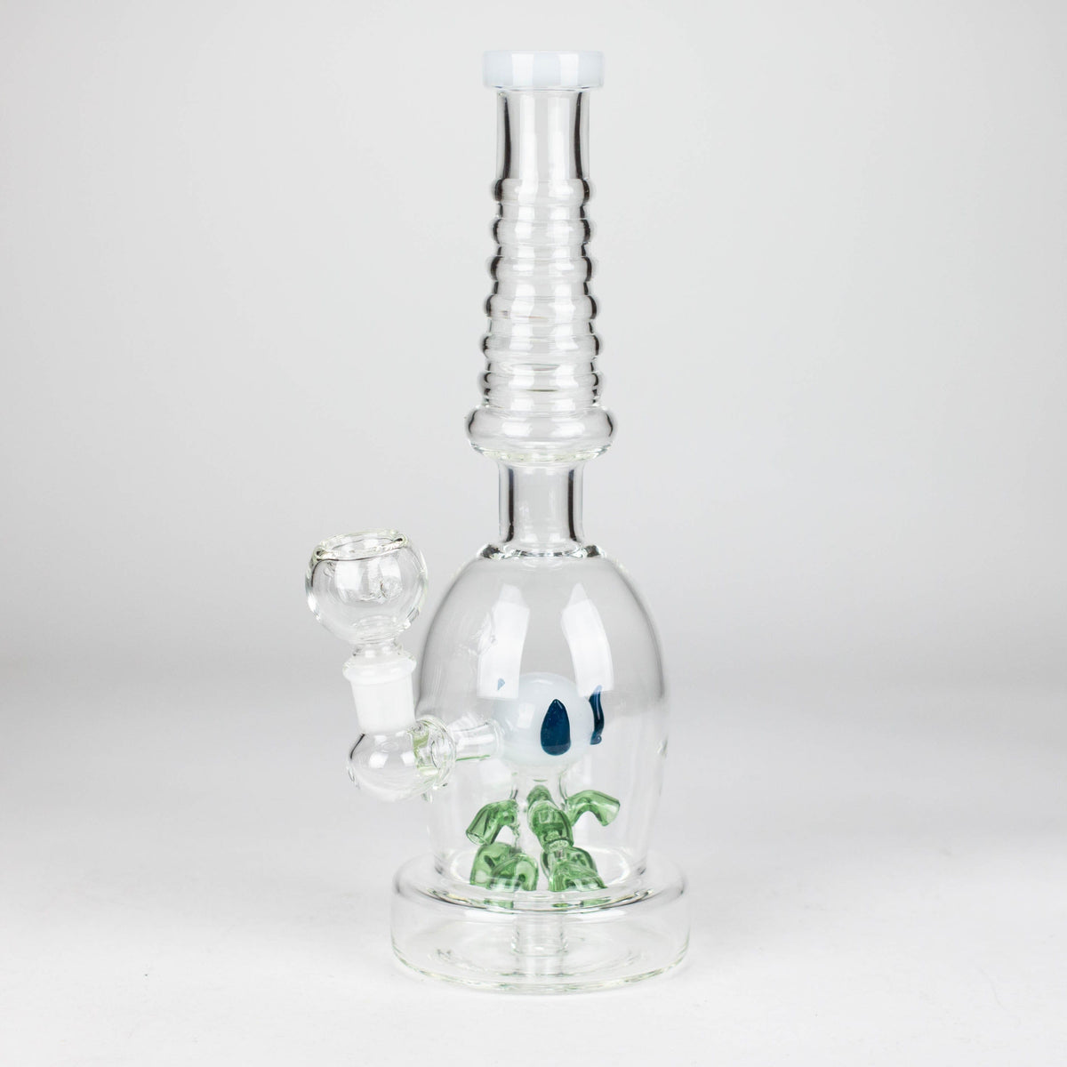 Bongzie Smokes Glass Bong 12" Fancy Stemless Glass Water Bong 12" Fancy Stemless Glass Bong | Water Pipe Canada