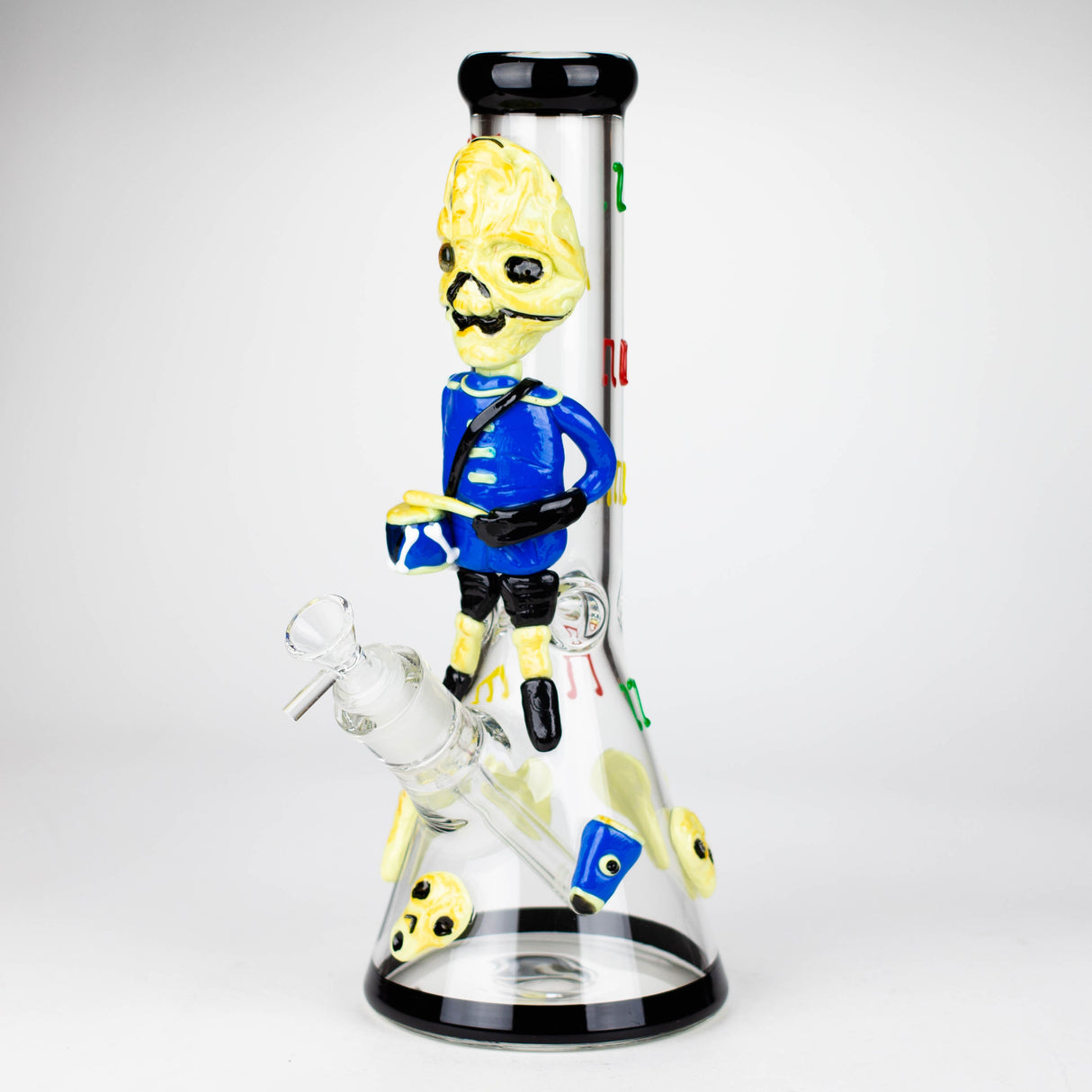 Bang en verre de 33 cm en résine 3D avec monstre de batterie