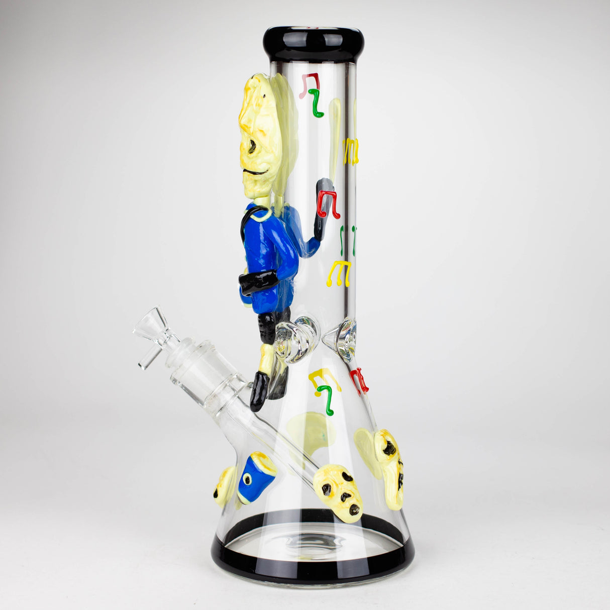 Bang en verre de 33 cm en résine 3D avec monstre de batterie