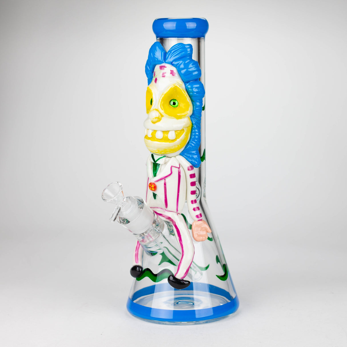 Bang à eau en verre de 33 cm en résine 3D Clown