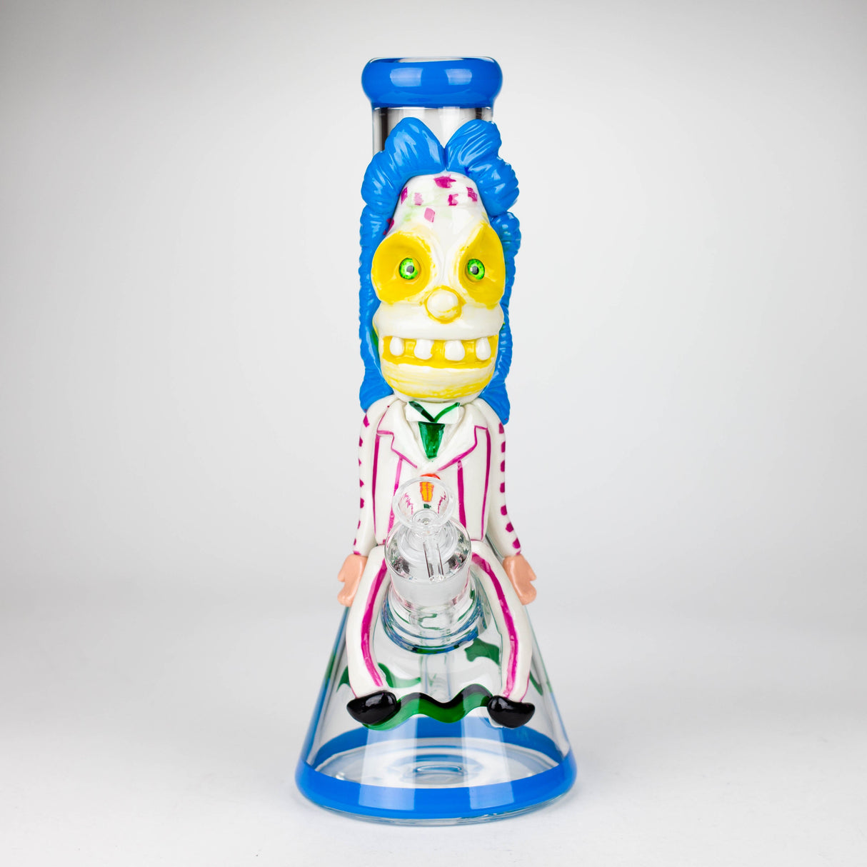 Bang à eau en verre de 33 cm en résine 3D Clown