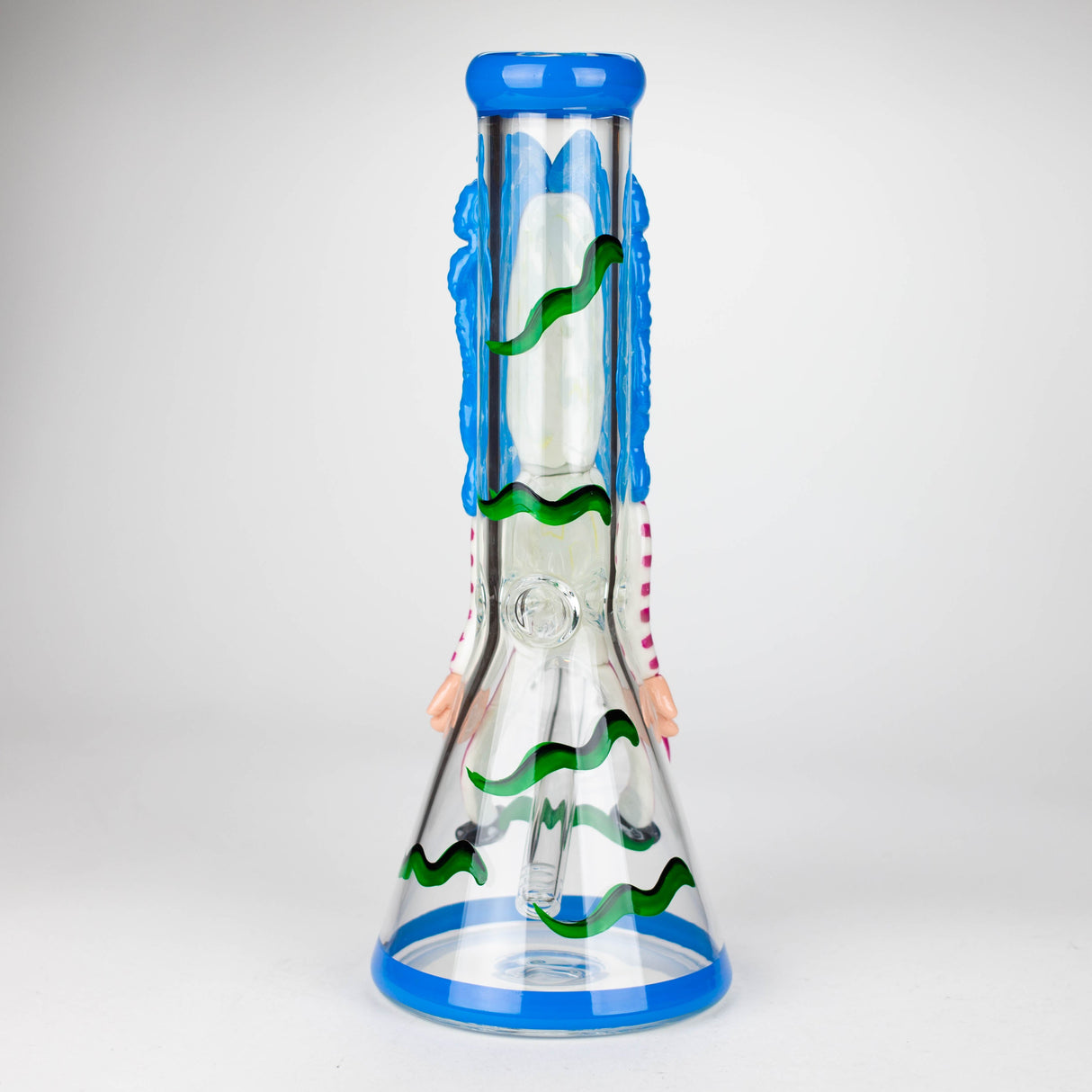Bang à eau en verre de 33 cm en résine 3D Clown