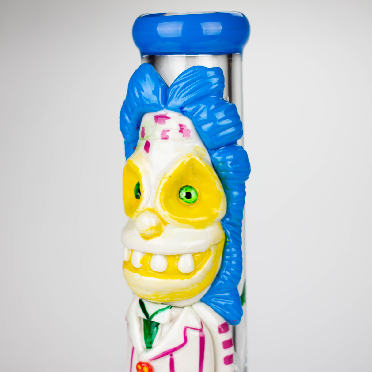 Bang à eau en verre de 33 cm en résine 3D Clown