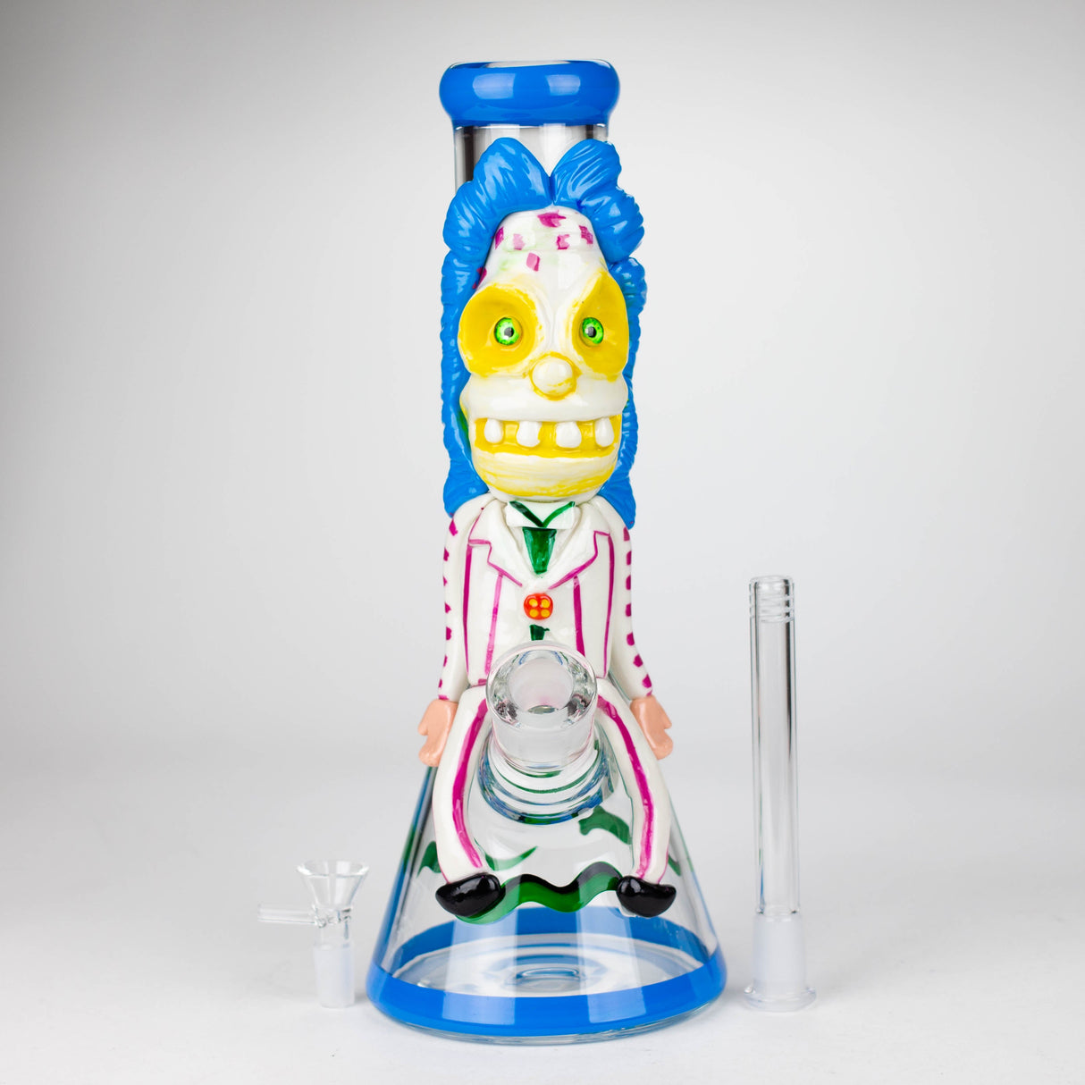 Bang à eau en verre de 33 cm en résine 3D Clown