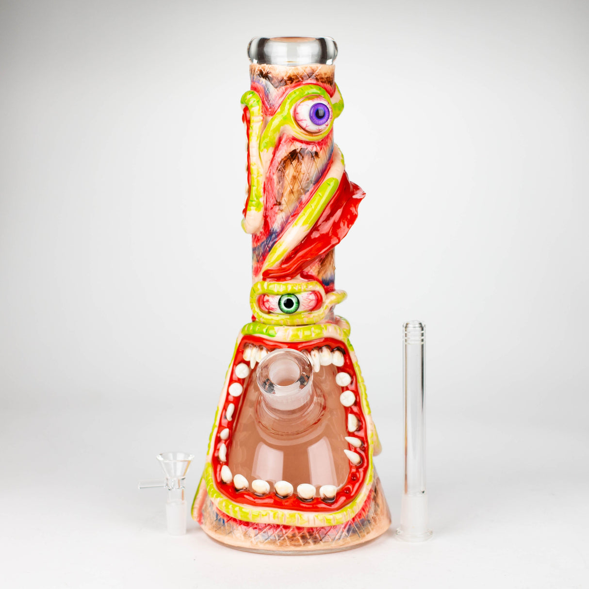 13" Resin 3D Artwork 7mm Glass Beaker Bong