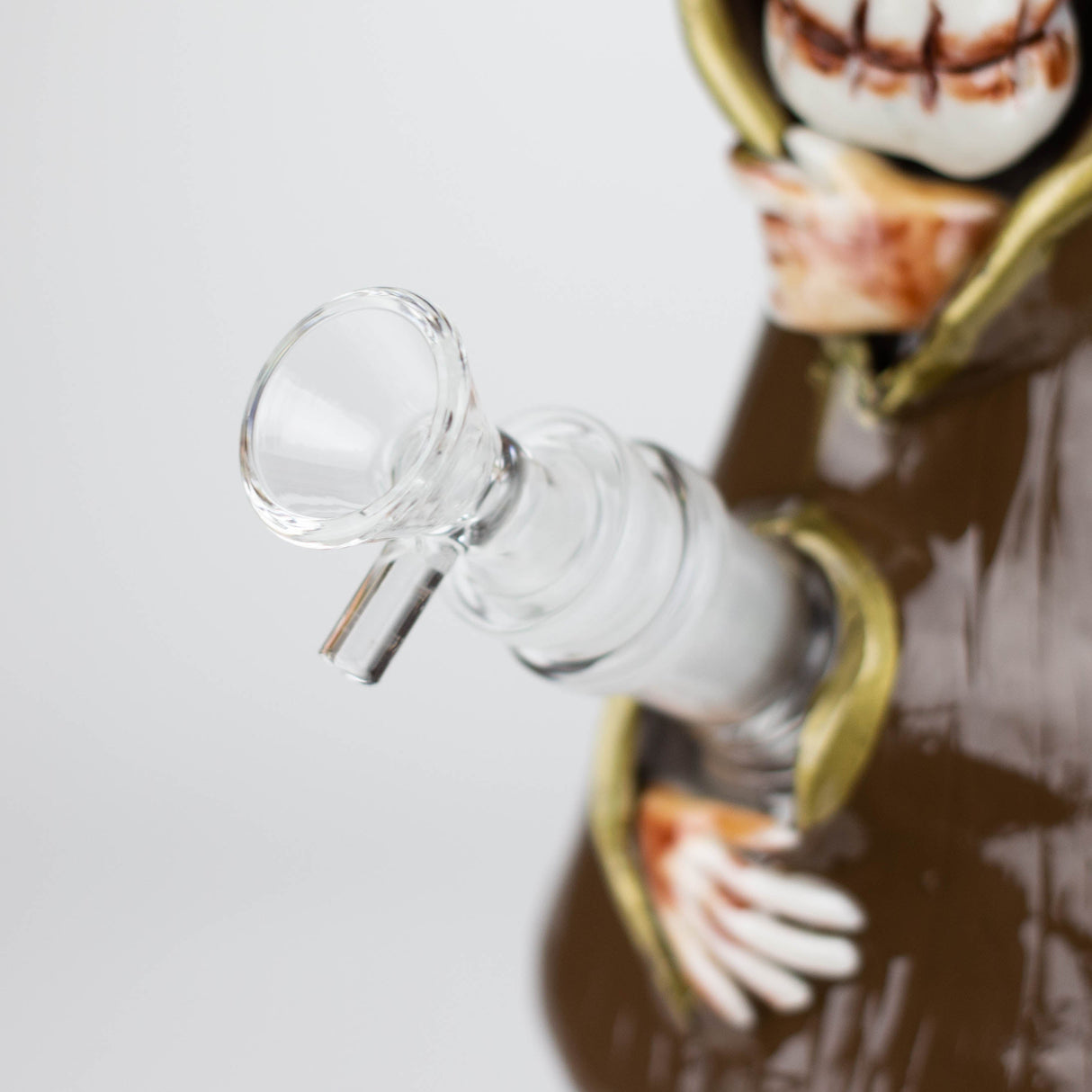 Bécher en verre crâne artistique en résine 3D de 10 po
