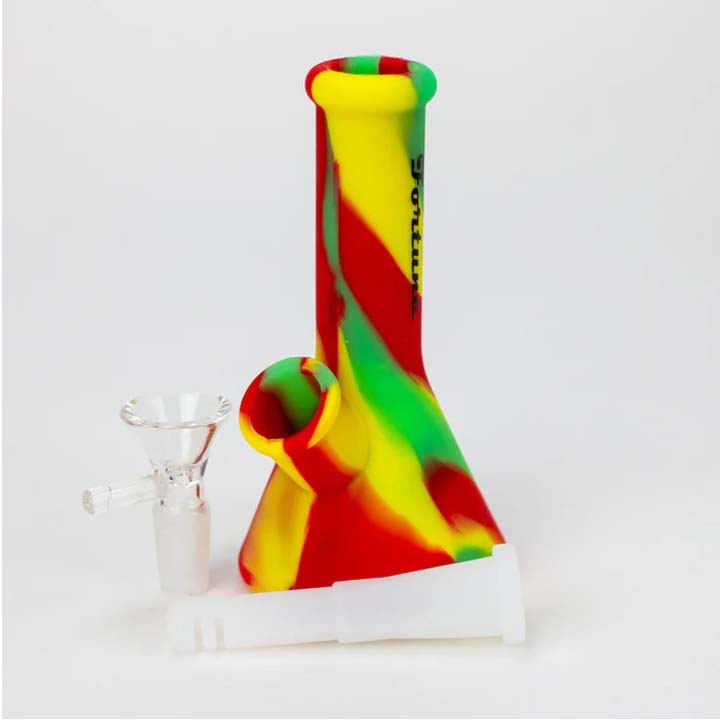 Mini-bang en silicone bicolore assorti "Fortune 5