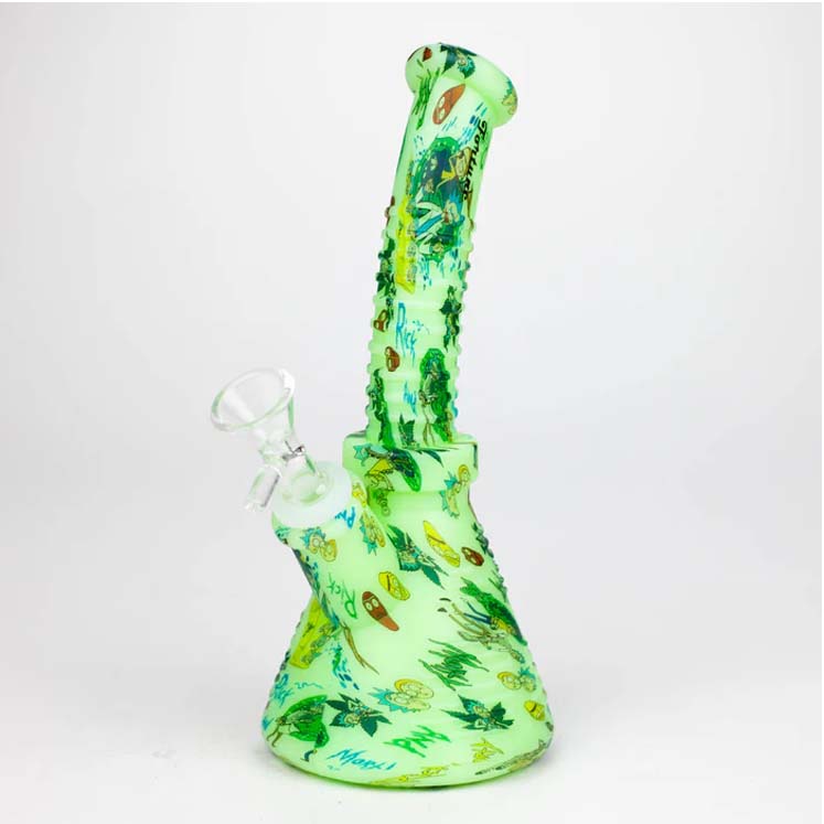 Fortune 8.5" Angled Hydrographic Silicone Water Pipe