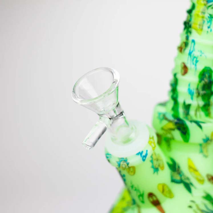 Fortune 8.5" Angled Hydrographic Silicone Water Pipe