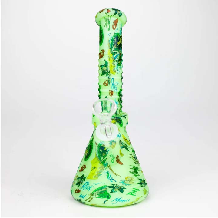 Fortune 8.5" Angled Hydrographic Silicone Water Pipe