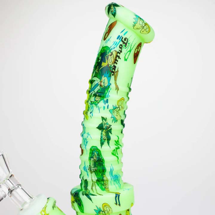 Fortune 8.5" Angled Hydrographic Silicone Water Pipe
