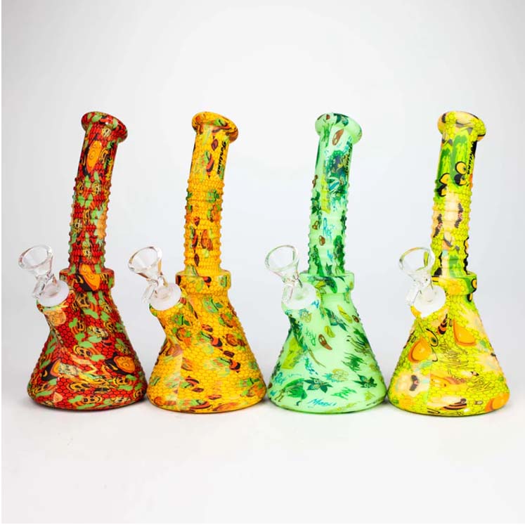Fortune 8.5" Angled Hydrographic Silicone Water Pipe