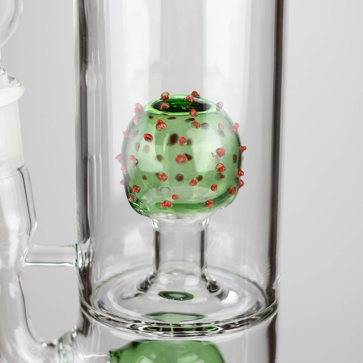 Bongzie Smokes Glass Bong 14" Color accented percolator glass bong with ball & Arm diffuser 14" Color accented percolator glass bong with ball & Arm diffuser