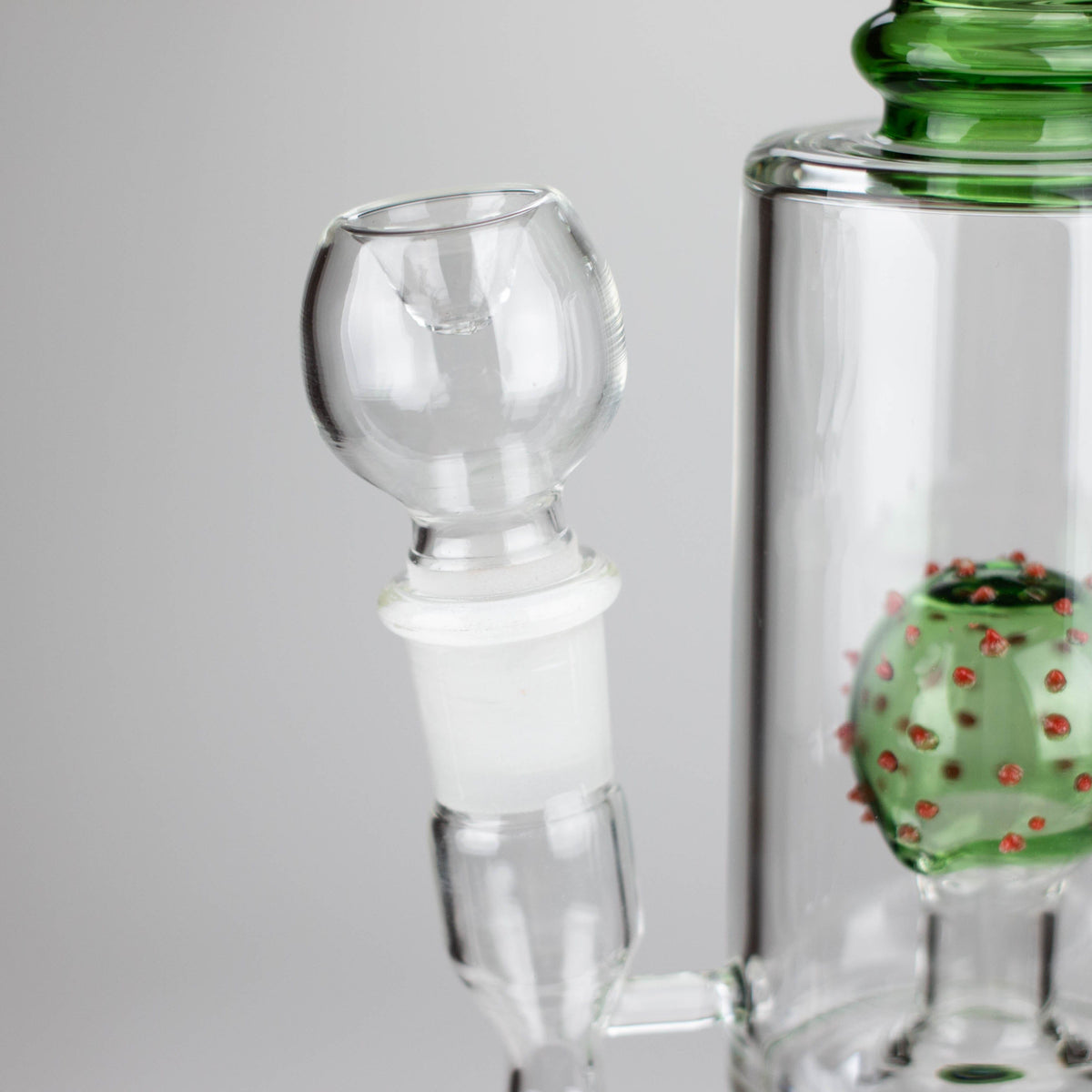 Bongzie Smokes Glass Bong 14" Color accented percolator glass bong with ball & Arm diffuser 14" Color accented percolator glass bong with ball & Arm diffuser