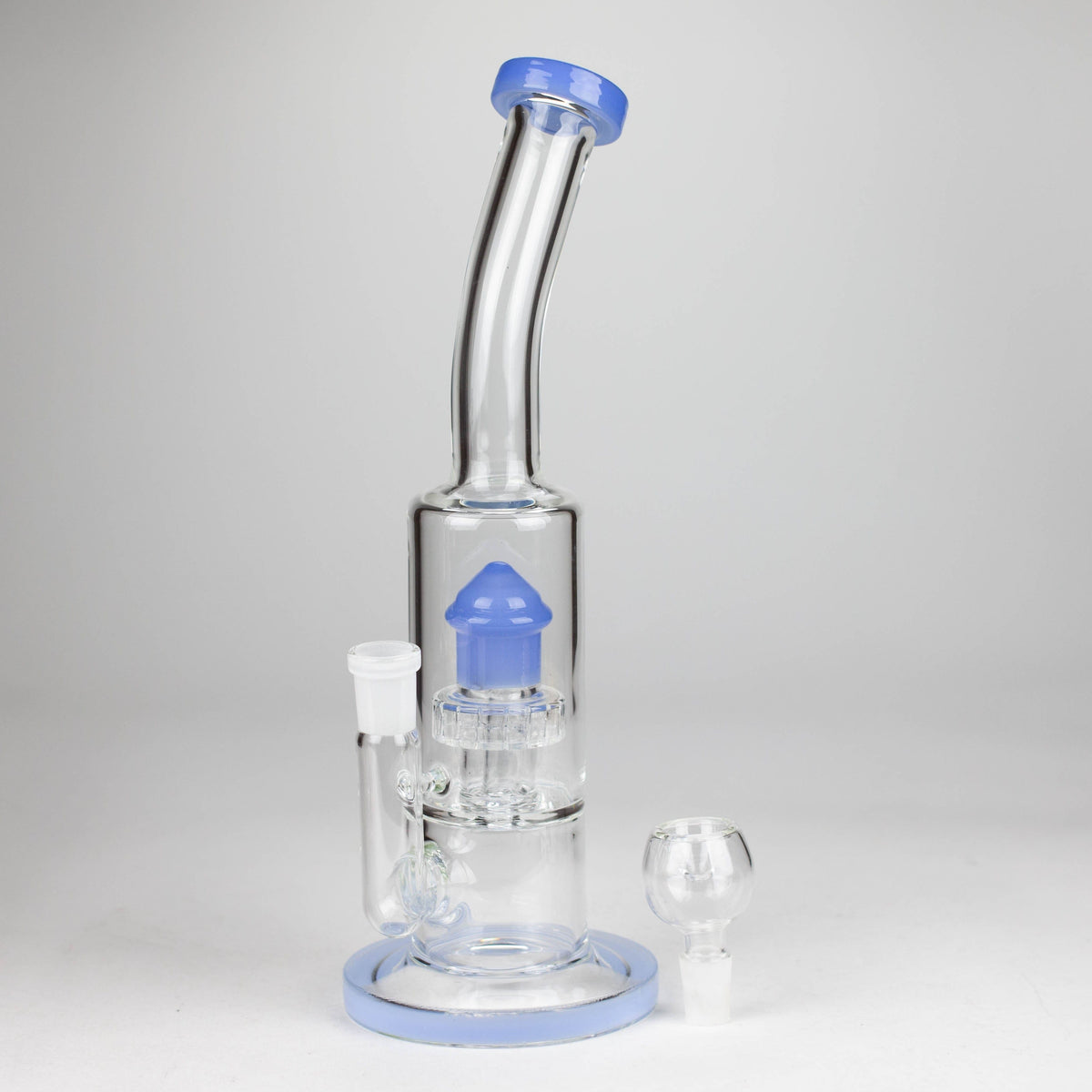 Bongzie Smokes Glass Bong 12" Bent Neck Glass Bong with Drum Percolator 12" Bent Neck Glass Bong | Drum Percolator Bong Canada