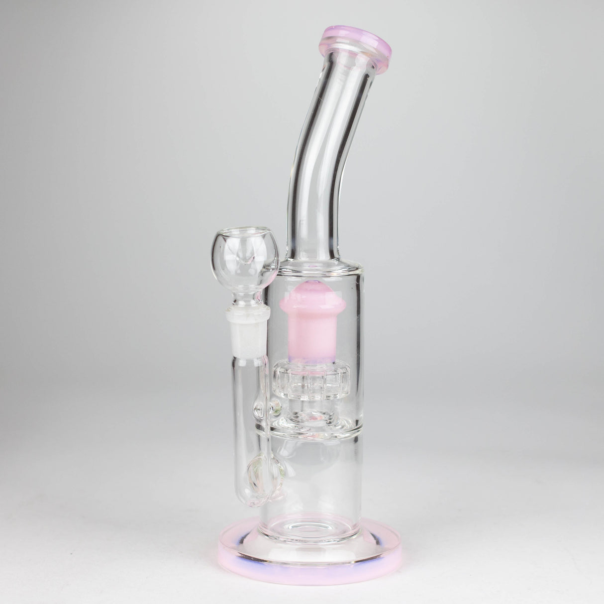 12" Bent Neck Glass Bong with Drum Percolator