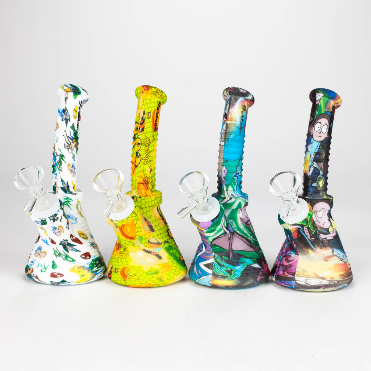 Fortune 6.5" Angled Hydrographic Silicone Water Pipe