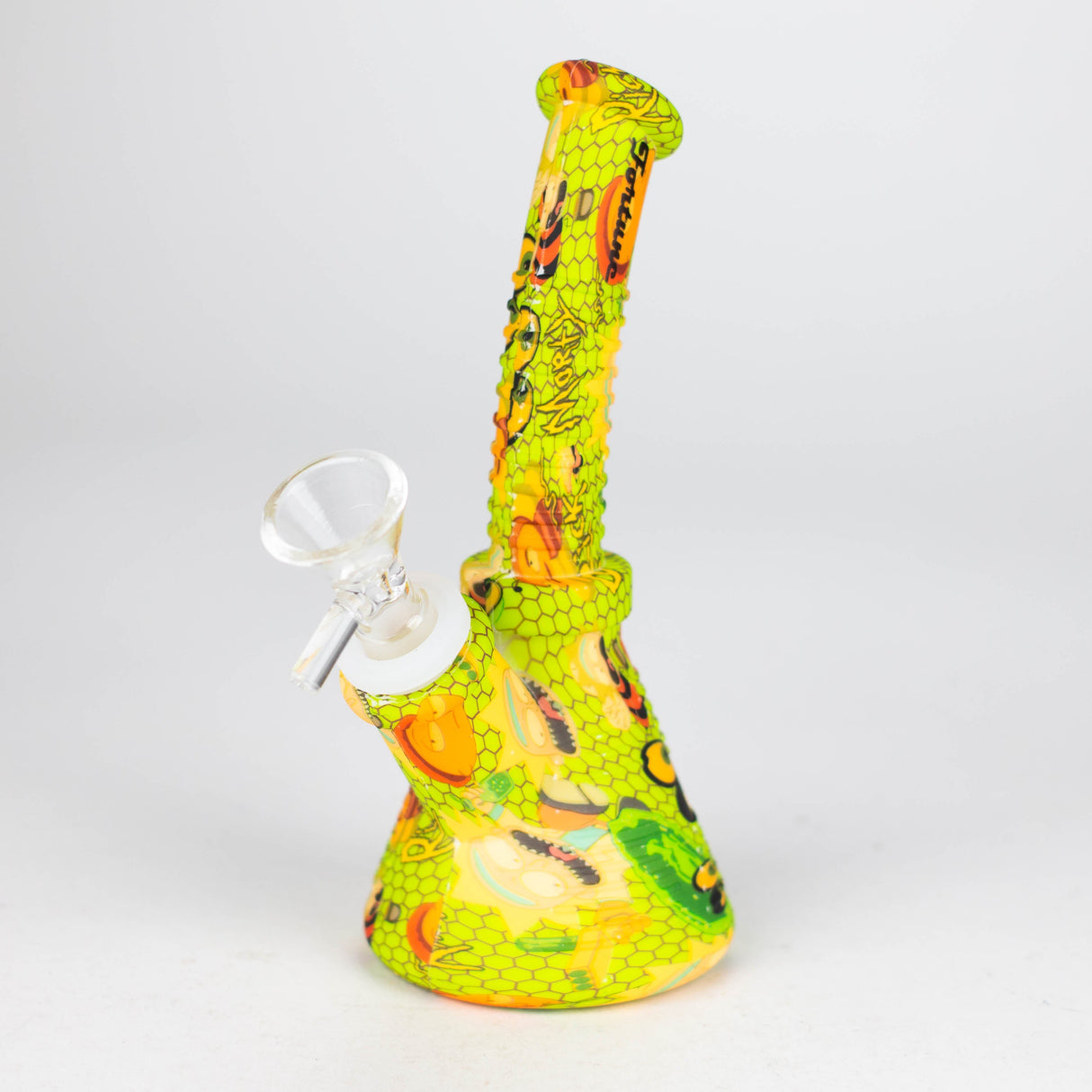 Fortune 6.5" Angled Hydrographic Silicone Water Pipe