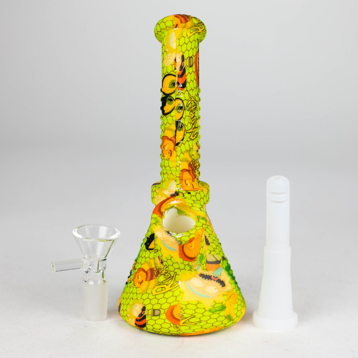 Fortune 6.5" Angled Hydrographic Silicone Water Pipe