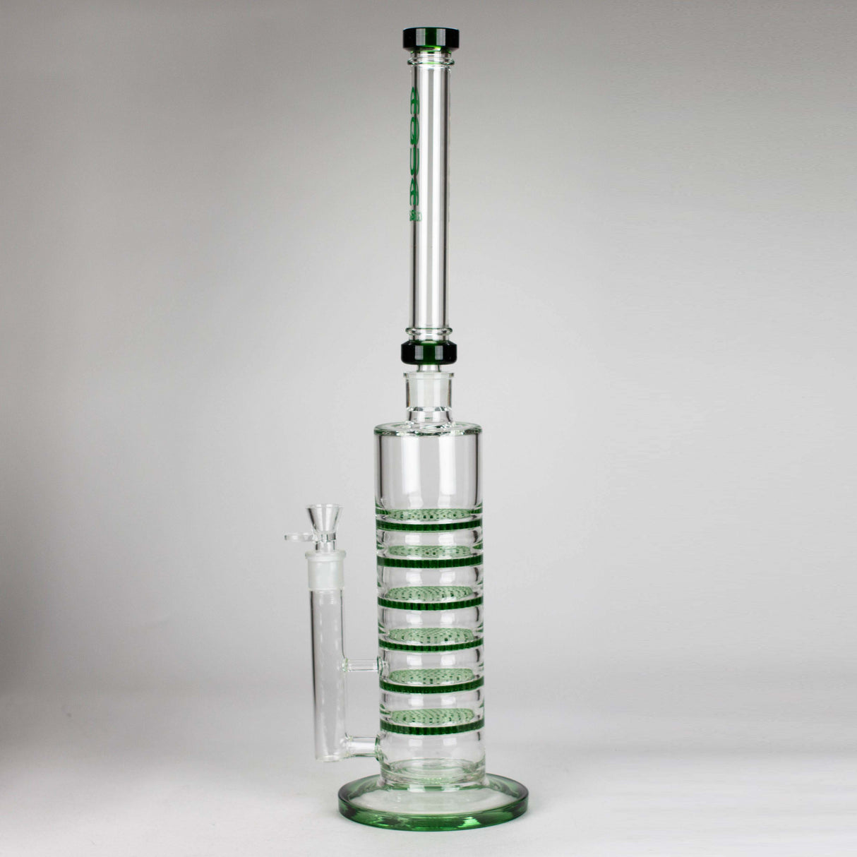 AQUA 21" Green 2-in-1 Honeycomb Diffuser Glass Bong