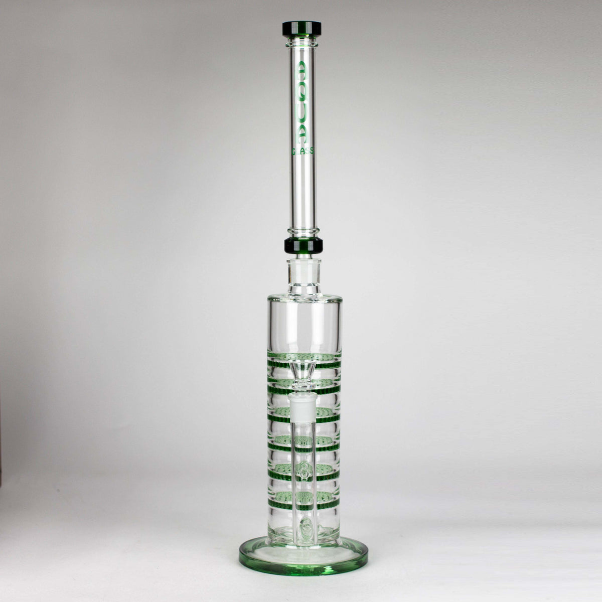 Canadian Distributor Glass Bong AQUA 21" Green 2-in-1 Honeycomb Diffuser Glass Bong AQUA 21" 2-in-1 Honeycomb Glass Bong | Canada
