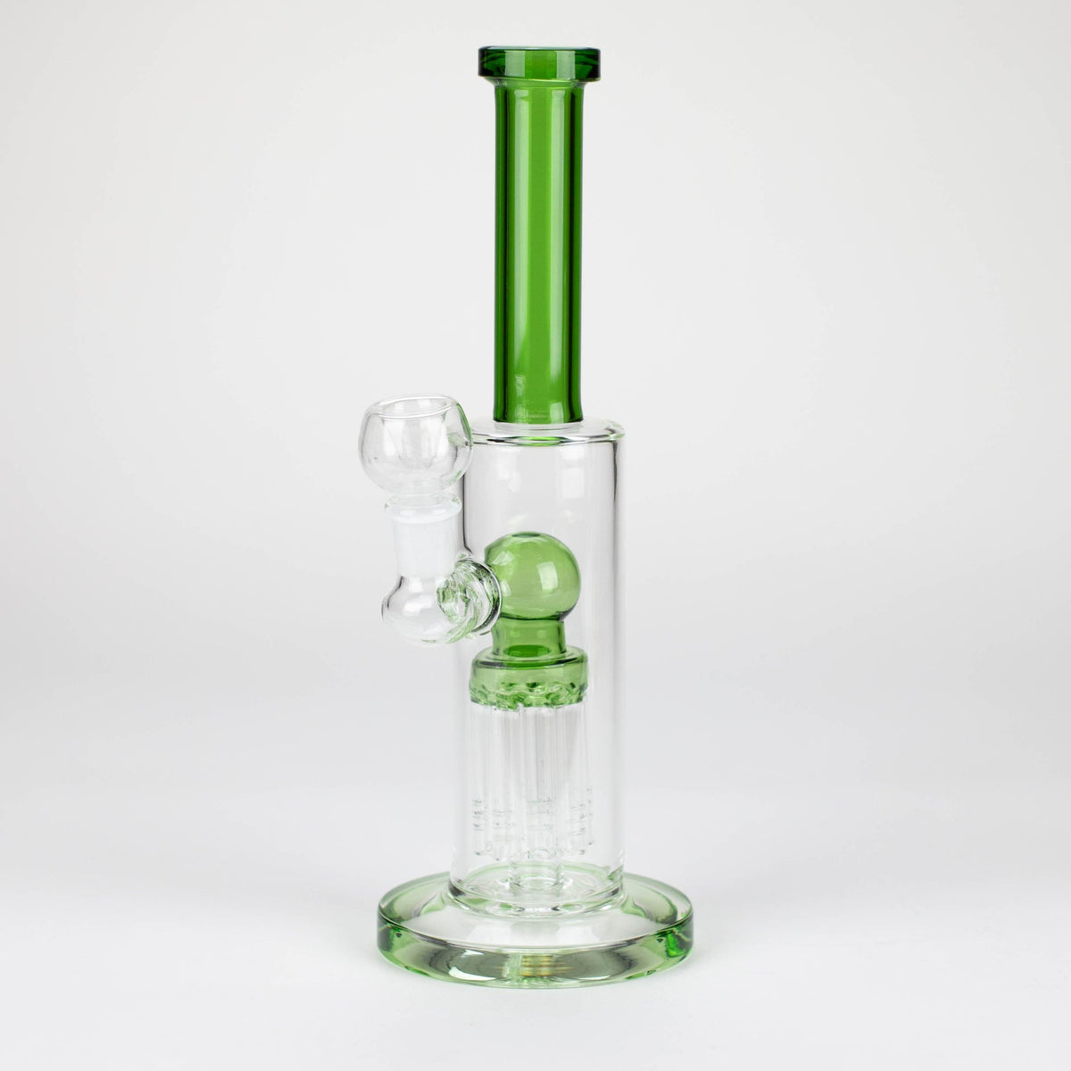 Bongzie Smokes Glass Bong 10" glass bong with 8 tree-arm diffuser 10" glass bong with 8 tree-arm diffuser