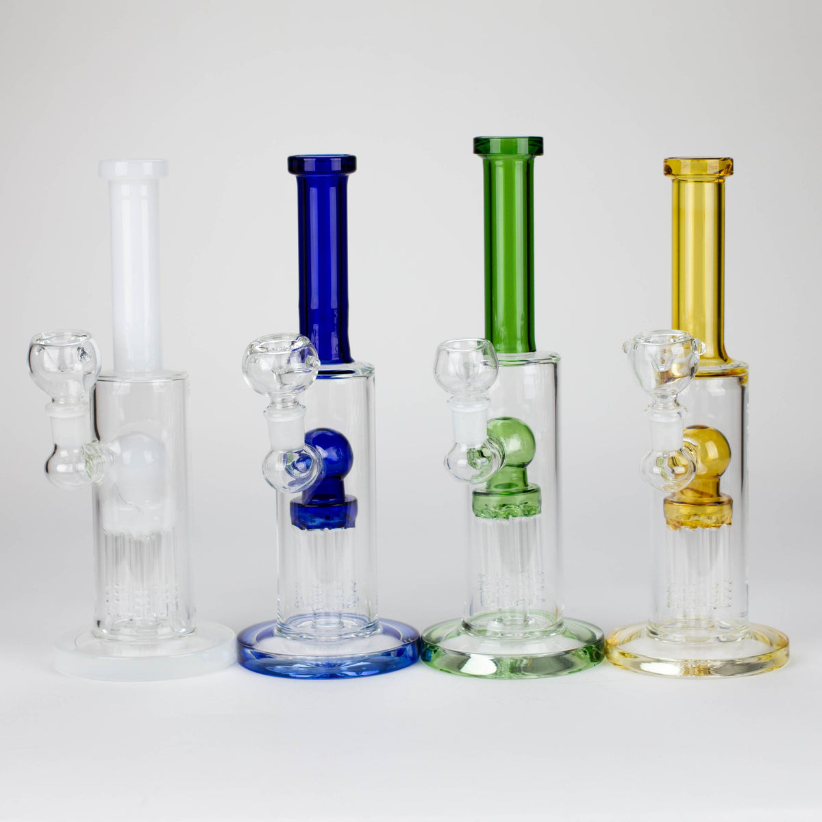 Bongzie Smokes Glass Bong 10" glass bong with 8 tree-arm diffuser 10" glass bong with 8 tree-arm diffuser