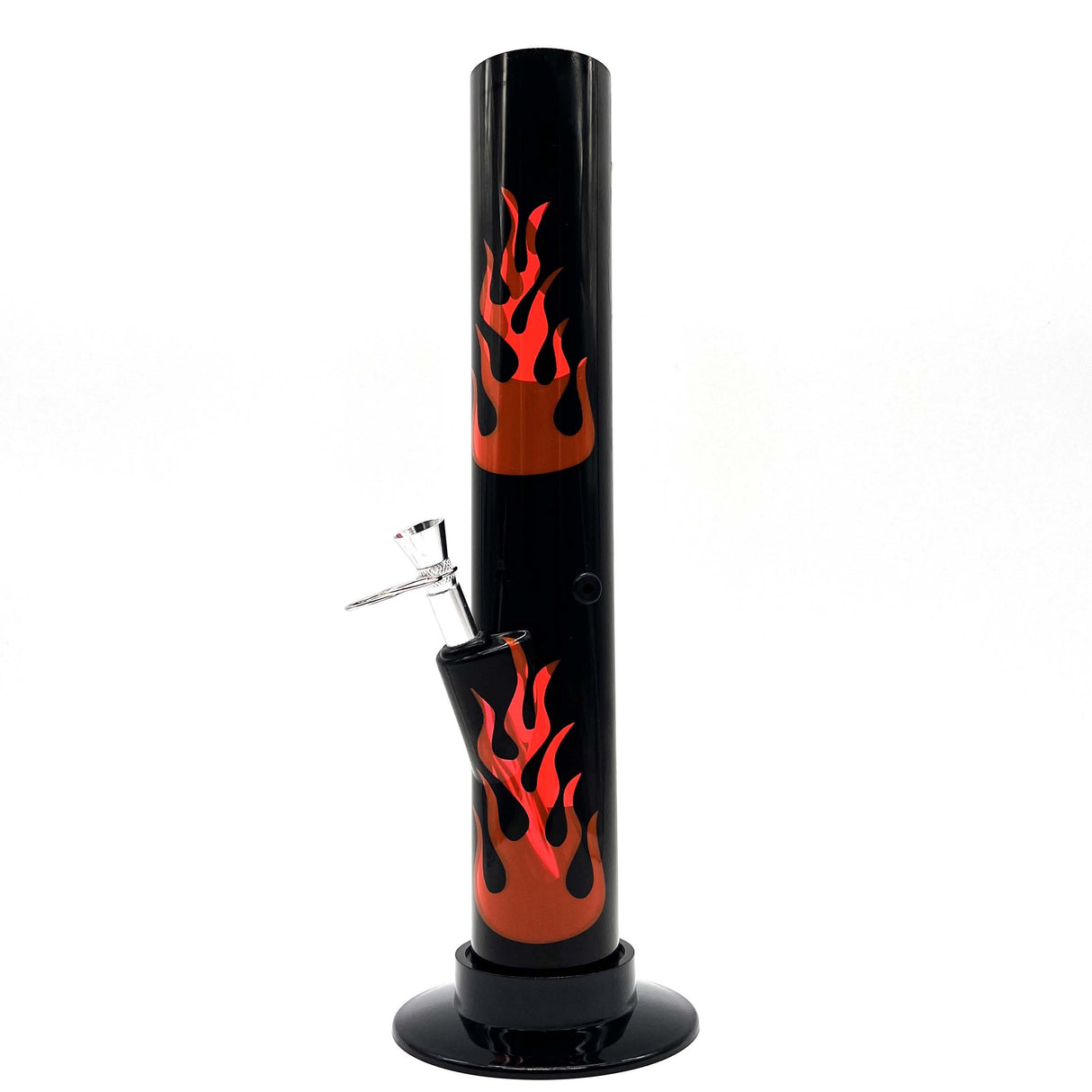 12" BLACK Acrylic Water Pipe Bong , Assorted Pattern Color ( PIP280 )