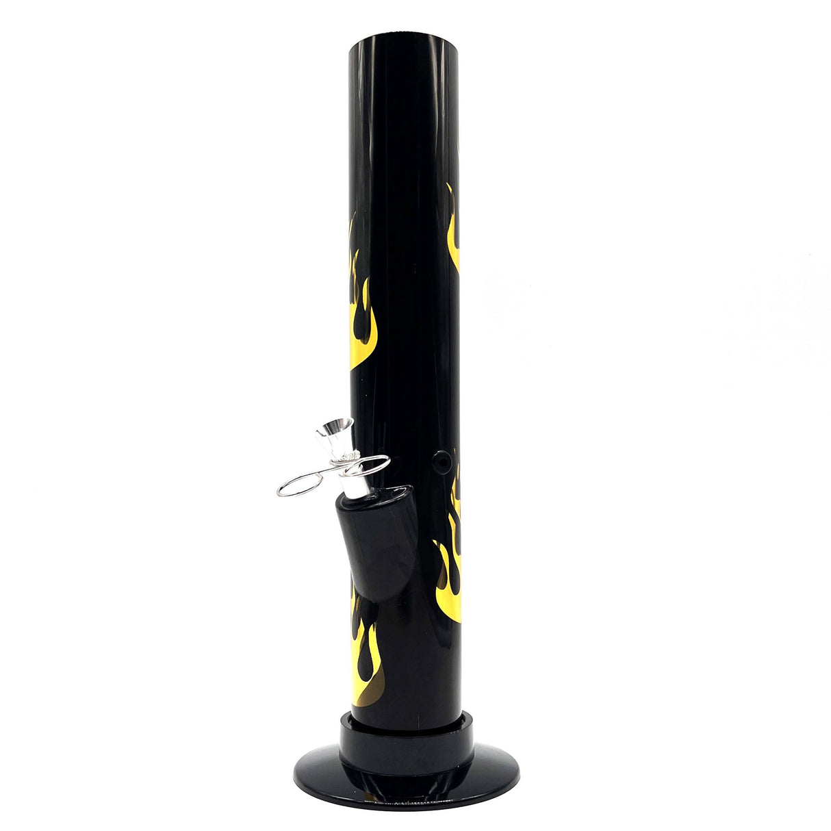 12" BLACK Acrylic Water Pipe Bong , Assorted Pattern Color ( PIP280 )