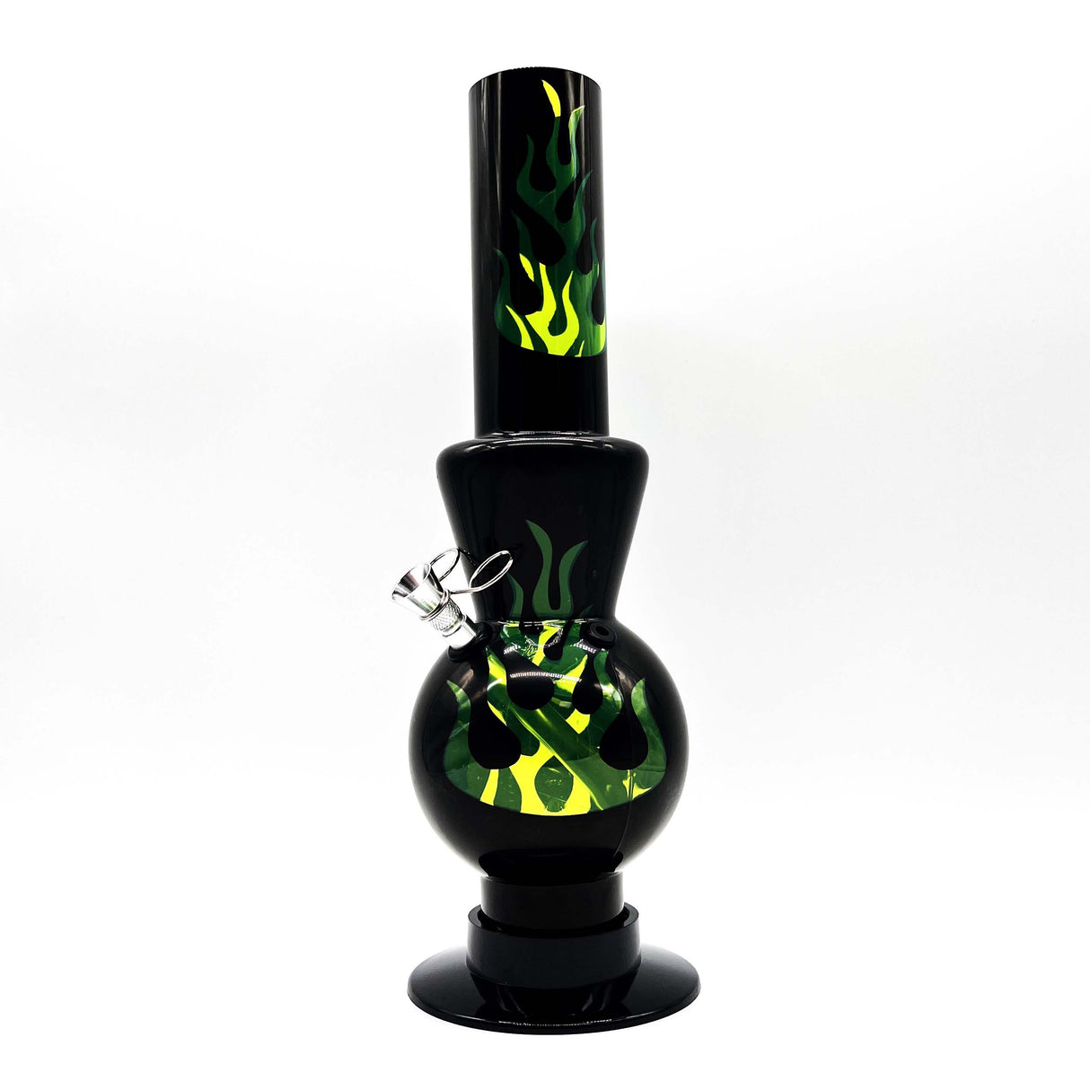 12" BLACK Acrylic Water Pipe Bong , Assorted Pattern Color ( PIP280 )