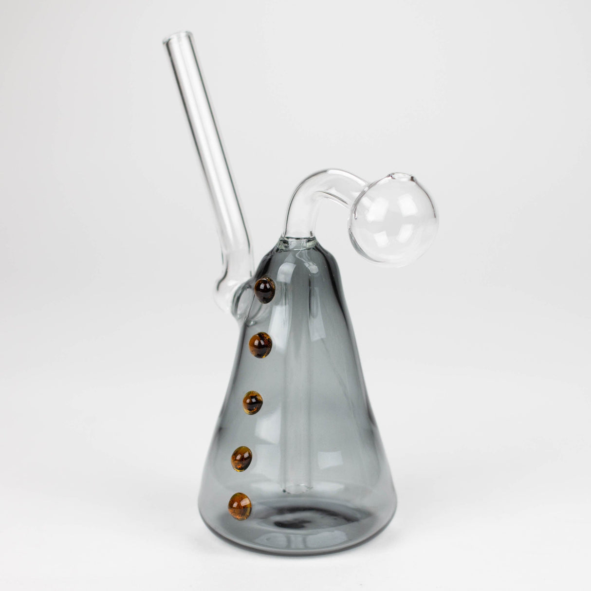 Bongzie Smokes Glass Rig NOOPER Assorted Glass Oil Burner with Extended Mouthpiece SNOOPER Glass Oil Burner with Diffuser Downpipe