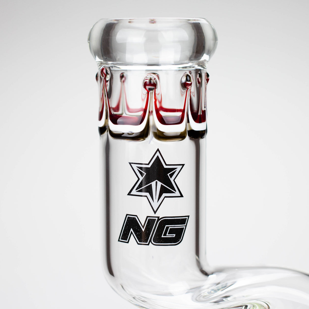 Bang en verre Zig-Zag double coude NG 14 po