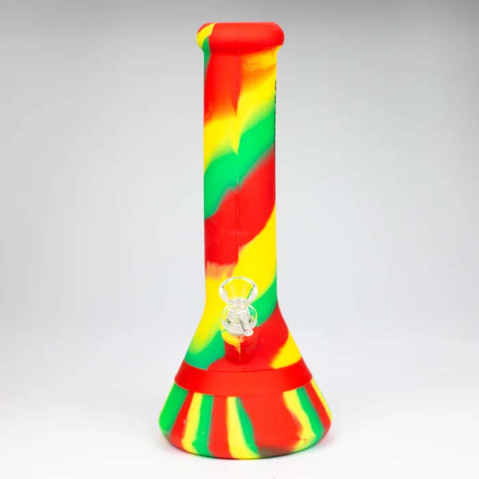 Fortune 12" Assorted Striped Silicone Beaker Bong