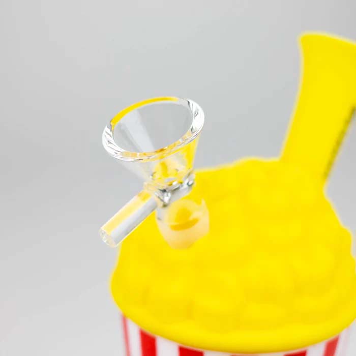 Mini bong en silicone 6" motif Popcorn Fortune