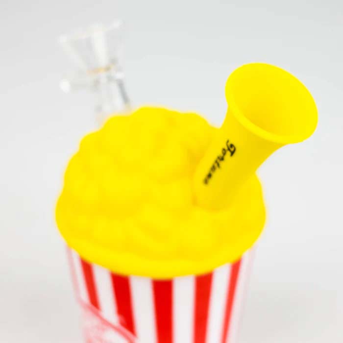 Mini bong en silicone 6" motif Popcorn Fortune