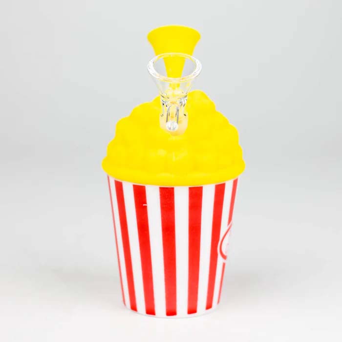 Mini bong en silicone 6" motif Popcorn Fortune