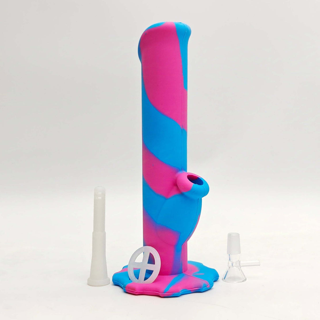 Fortune 10" Assorted Swirl Silicone Water Pipe