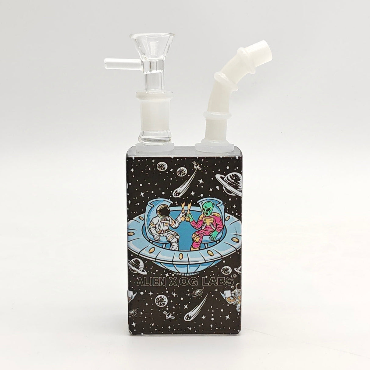 7.5" Straw-Top Juicy Box Glass Bong