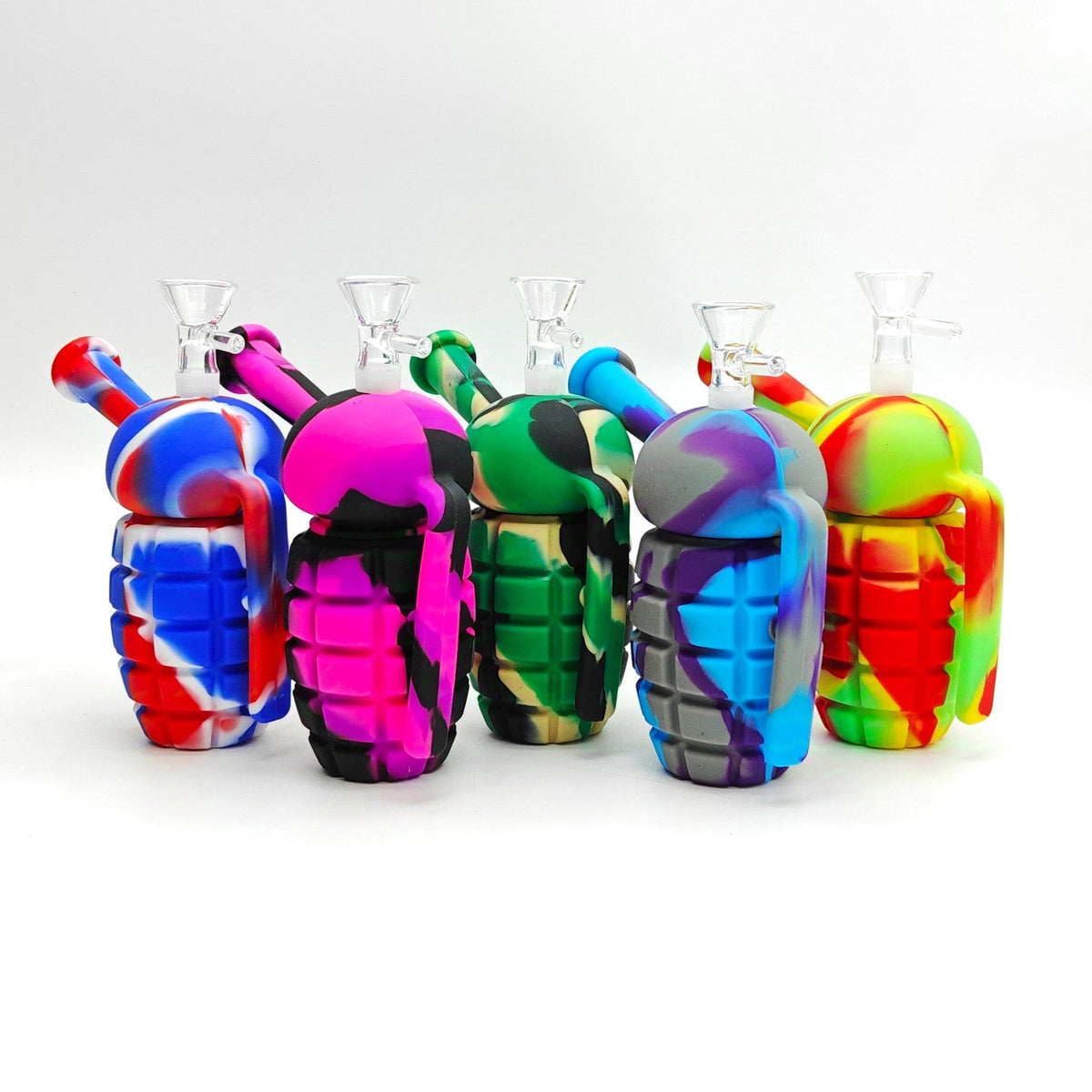 Super Supplys Inc Resin · Silicone · Plastic Bong 5" Grenade Silicone Bong 5" Grenade Silicone Bong | Mini Silicone Bong Canada
